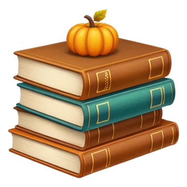 autumn books  sticker