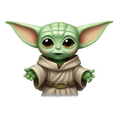 baby yoda looks like Batman sticker