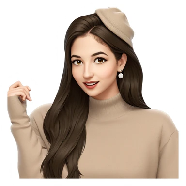 smiling girl in hat sticker