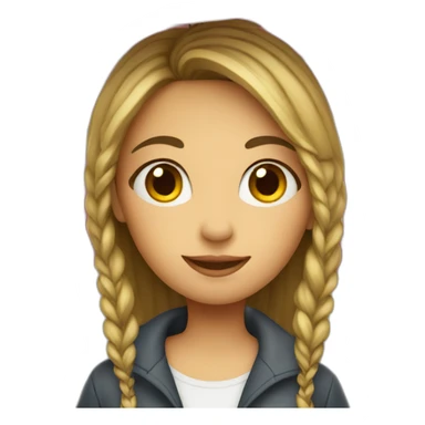 Girl with umbrella sticker