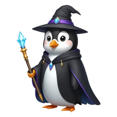 Wizard penguin sticker
