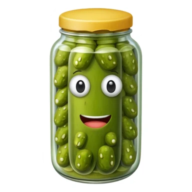 1 pickle, not in a jar but no face sticker