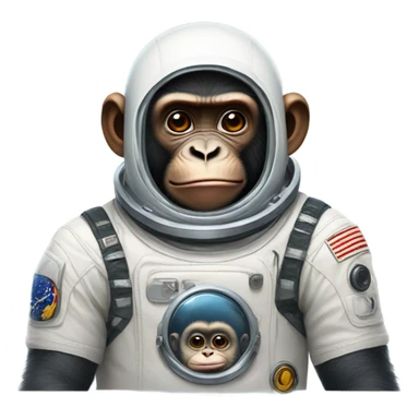 Monkey with a space suit and a gorilla  sticker