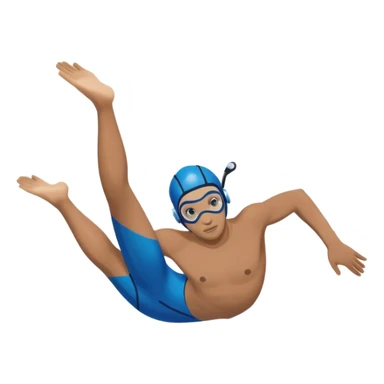 determined pool diver dives into a pool of confidence blue water  sticker