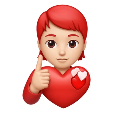 Heart with middle finger only sticker