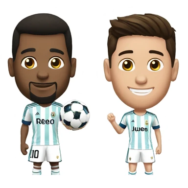 Messi dandose la mano con Cristiano ronaldo sticker