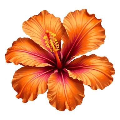 Yelp wish orange hisbicus flower sticker