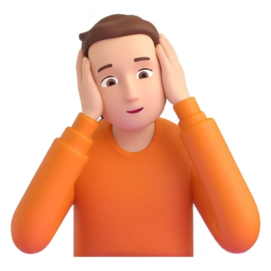 person nodding their head with a friendly expression sticker