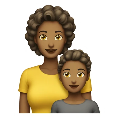 mother and daughter yellow sticker
