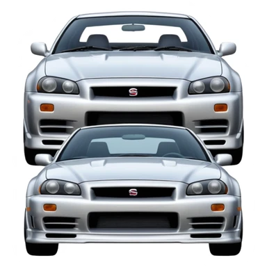 The 1999 Nissan Skyline GT-R R34 is the car used in the movie 2 Fast 2 Furious.  sticker