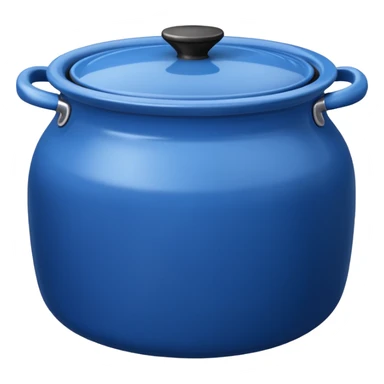 an empty blue kitchen pot sticker