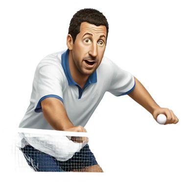 Adam Sandler playing ping pong  sticker