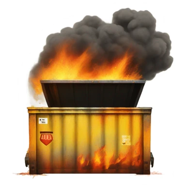 Dumpster running on fire sticker