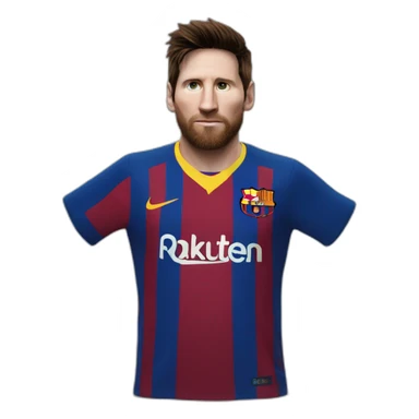 Messi enseñando la camiseta sticker