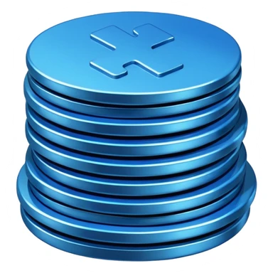 blue stack of coins sticker