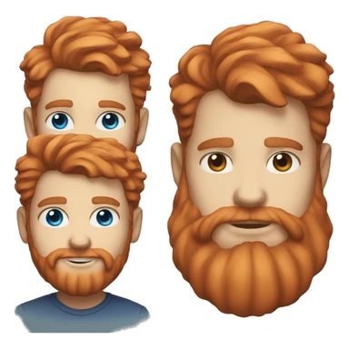 30 year old, male, red hair, pale, beard, blue eyes sticker