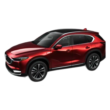 Red CX-8 has black roof career sticker