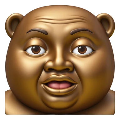 Cinematic Realistic Botero Sculpture Pop Culture Emoji, featuring an exaggerated, whimsical portrayal inspired by the famed sculptor rendered with dynamic textures and vibrant, artistic lighting. sticker