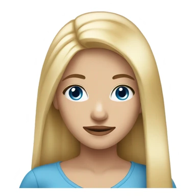 pretty blonde girl with blue eyes not so close long hair straight  sticker