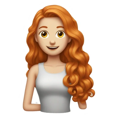 Ginger beautiful girl sticker