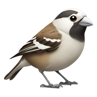 Brown and white finch  sticker