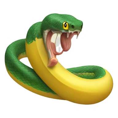A snake eating a banana  sticker