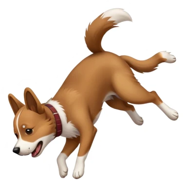 Dog doing a backflip sticker