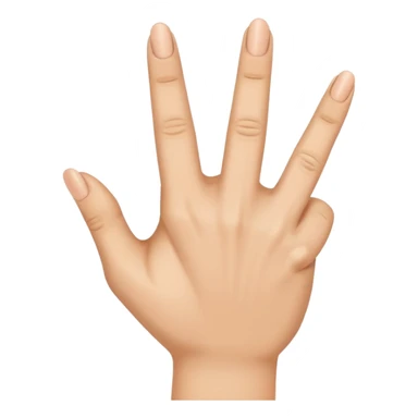 Hand sign middlefinger over the ringfinger sticker