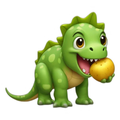 un dino ami avec une patate sticker