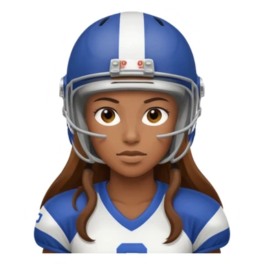 Long Haired Football Players, Female player  sticker