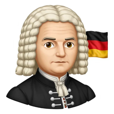johann sebastian bach german flag sticker
