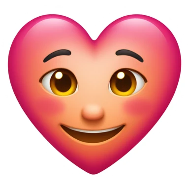 A heart that smiles, surrounded by a beautiful pink, red, and orange glow. sticker