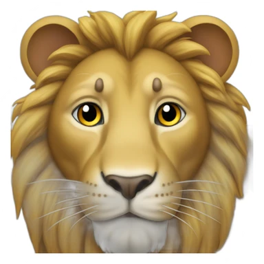 Souris sur lion sticker