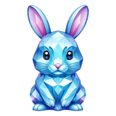 bunny made of crystals sticker