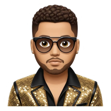 Al B. Sure, R&B Singer with dark brown hair, black sequin outfit sticker