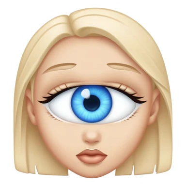 Piercing blue eyes sticker