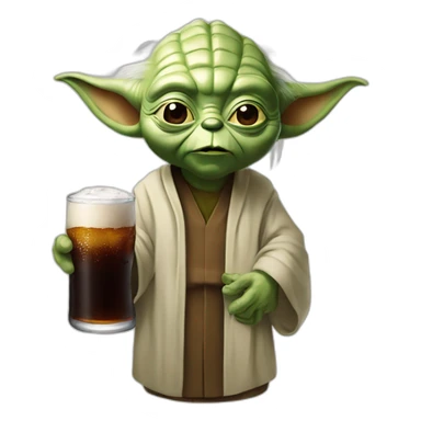 Yoda deink root beer sticker