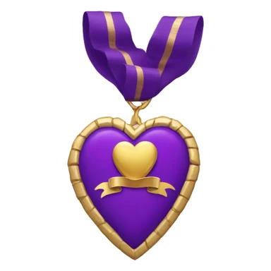 Purple Heart with gold ribbon sticker
