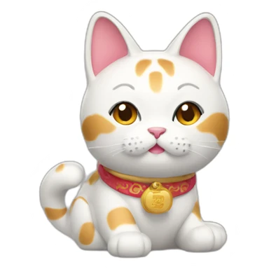 lucky cat sticker