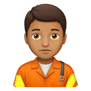 prisoner with an orange uniform sticker