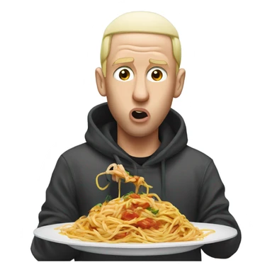 Eminem eating spaghetti  sticker