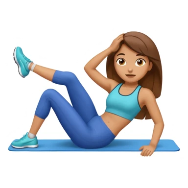 girl doing crunches sticker