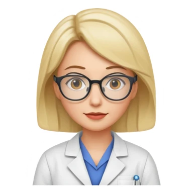 gözlüklü bilim insanı kadın sticker