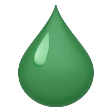 Gota de color verde sólido sticker