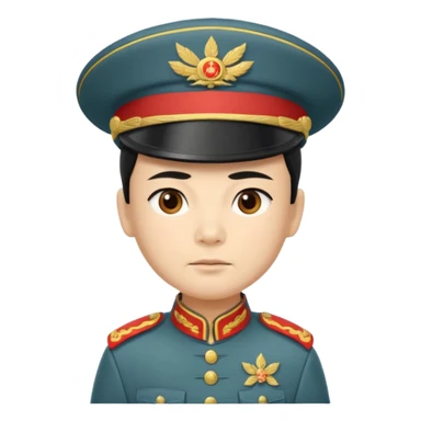 chinese hat soldier sticker