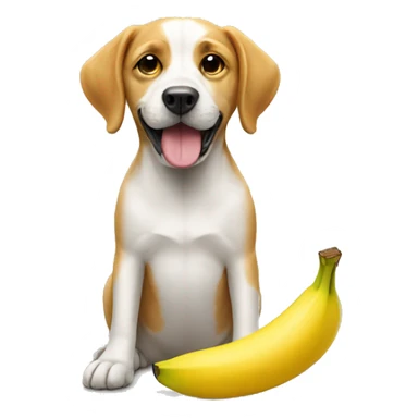 dog with banana  sticker