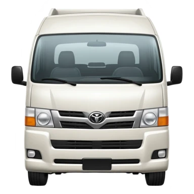 3D emoji of a Peruvian urban white toyota hiace sticker