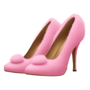 Furry pink heels  sticker