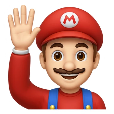 Mario bros diciendo hola sticker