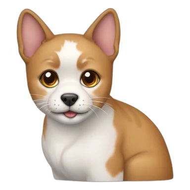 dog mixed with a cat sticker